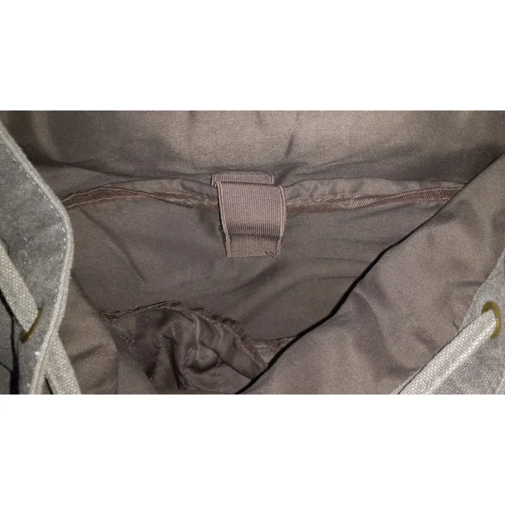 P.K.U. VDSL Grey Canvas Augur Series Laptop School Utility Outdoor Travel Backpa